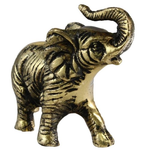 مجسمه برنزی فیل وحشی دکوری طلایی مناسب برای اکسسوری