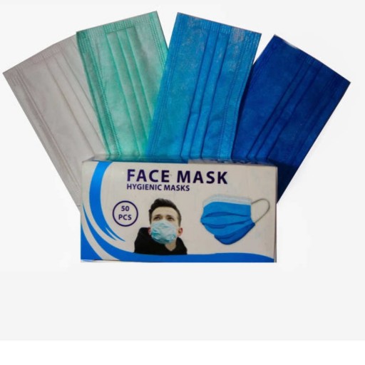 ماسک سه لایه ملت دار 50 عددی رنگی با مجوز رسمی از وزارت بهداشت