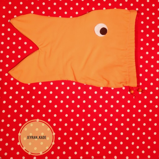 کیف پارچه ای ماهی نارنجی