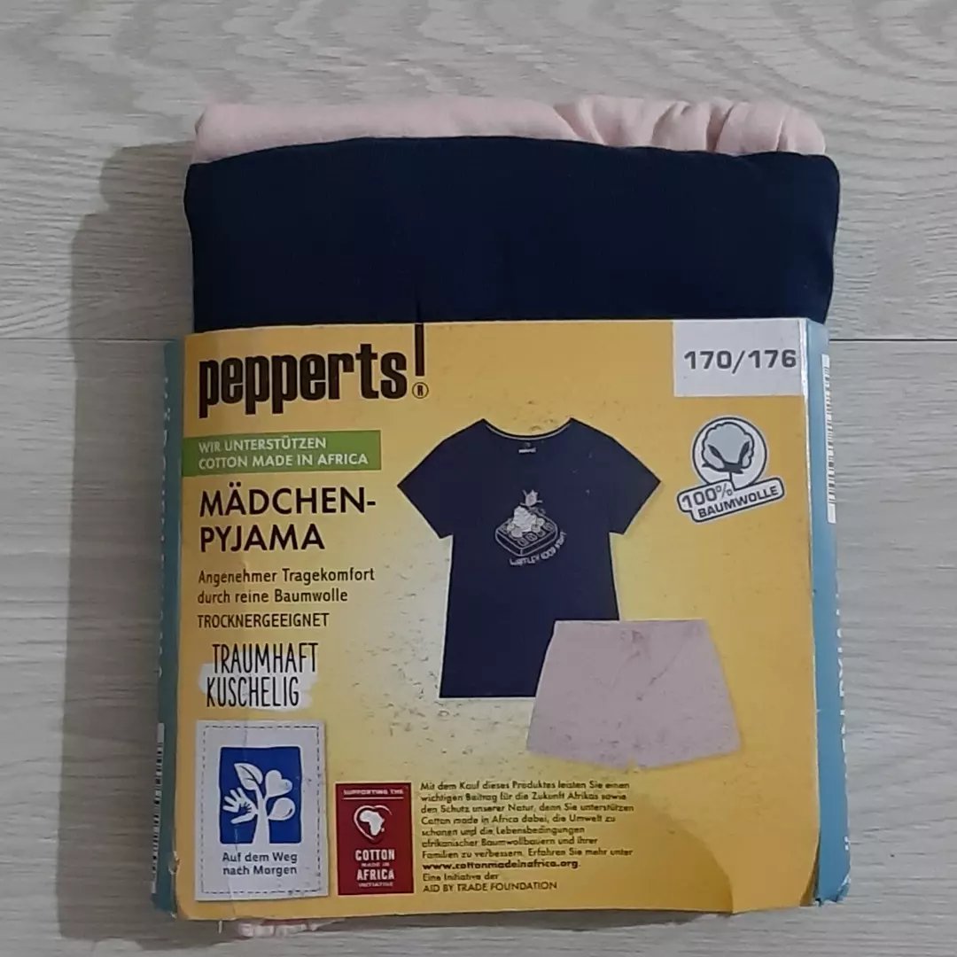 ست تیشرت و شلوارک دخترانه پپرتس pepperts آلمان،سایز  مثبت 14سال م(مناسب سایز 36-38) (ارسال رایگان)