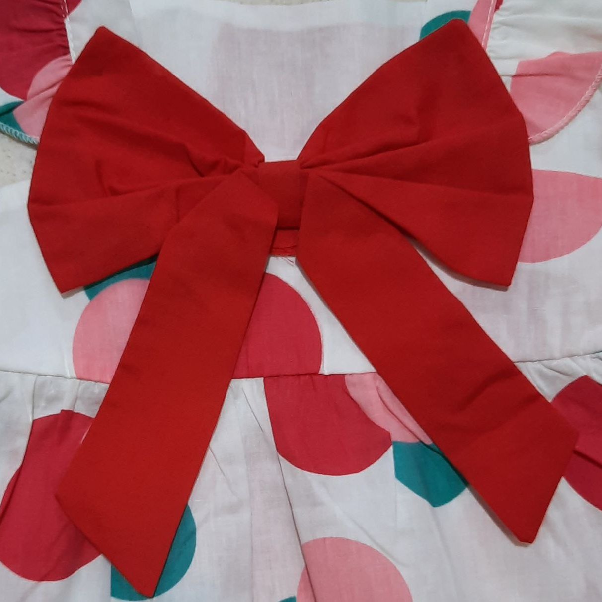 سارافون و شلوارک دخترانه - وارداتی - 9 ماه تا 5 سال - جنس نخی درجه یک طرح توپ توپی