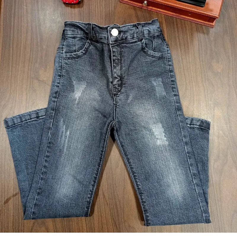 شلوار جین دخترانه بوتکات زغالی سایز 75 تا100 جنس جین اسلپ پر  (عالی ترین کیفیت)