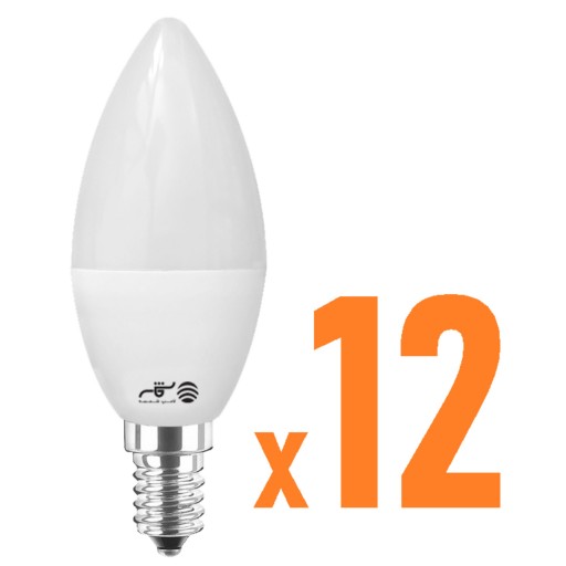 لامپ 6وات شمعی کندل آفتابی لوستری 12تایی LED شمسه