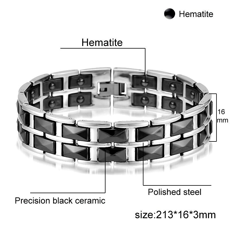 دستبند سلامت مغناطیسی مدل hematite کد 1m