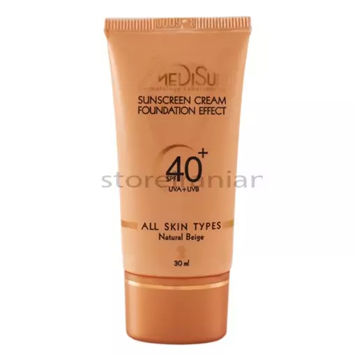  کرم ضد آفتاب رنگی انواع پوست بژ طبیعی مدیسان SPF40 