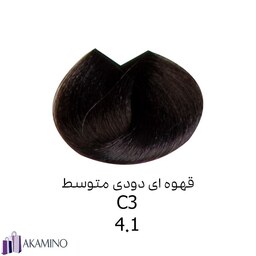 رنگ موی قهوه ای دودی متوسطC3 وال وار کد4.1