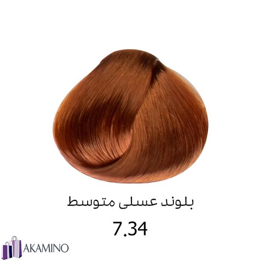 رنگ موی بلوند عسلی متوسط دنی وان کد7.34