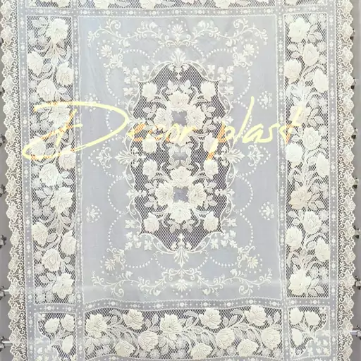 رومیزی چهار نفره ژاپنی گل برجسته ضخیم(150در120)cm