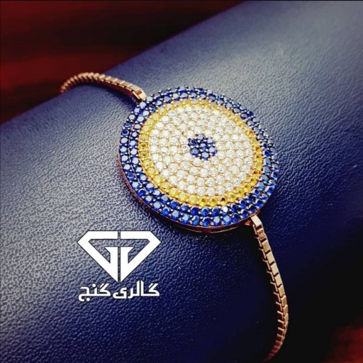 دستبند نقره زنانه بسیار خاص با نگین الماس میکرو