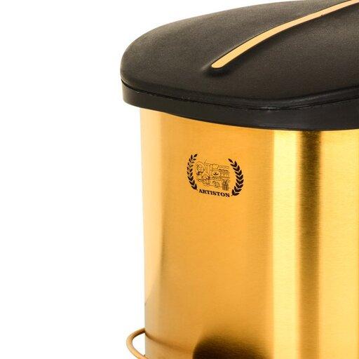 سطل زباله طلایی پدالی 5 لیتر آرتیستون مدل 30059