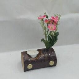گلدان و جای شمع چوبی1