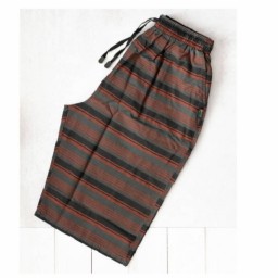 شلوارک کتان پنبه ای راه راه چاپی مردانه