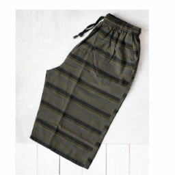 شلوارک کتان پنبه ای راه راه چاپی مردانه