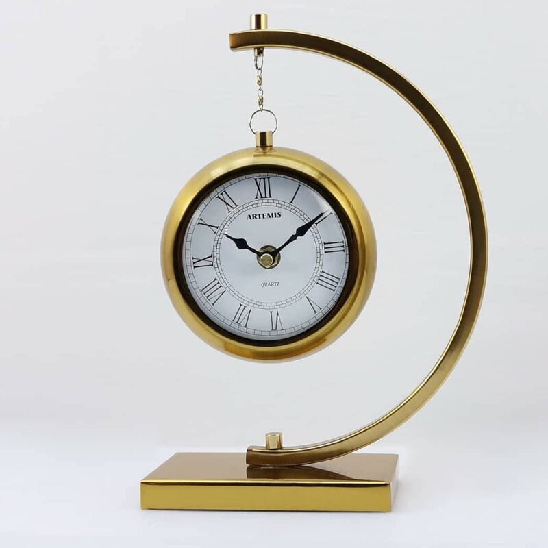 ساعت رومیزی خاص (فلزی) (طلایی و نقره ای)