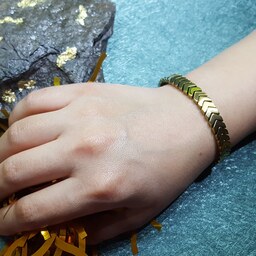 دستبند فلش حدید طلایی رنگ ثابت کد(300)