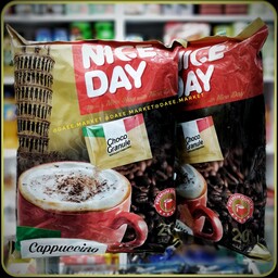 کاپوچینو نایس دی 20 عددی 500 گرم محصولی از مالزی با گرانول شکلاتی nice day cuppoccino 
