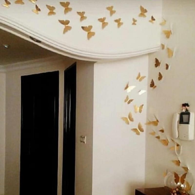 دیوارکوب پروانه طلایی