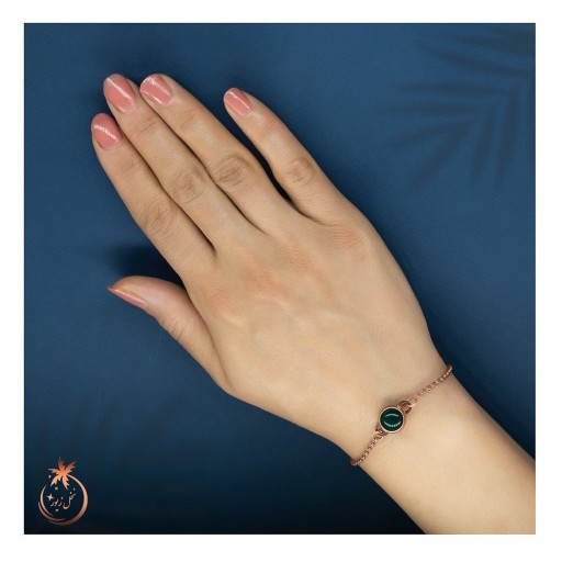 دستبند زنانه ی مسی نخل زیور کد 279