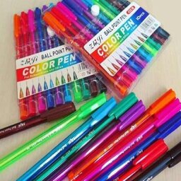 خودکار ده رنگ ژیفی همراه با خودکار هشت رنگ کنکو (18 رنگ متنوع)