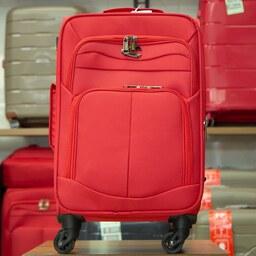 چمدان مسافرتی پارچه ای (ریپس) برند کمل رنگ قرمز  سایز کابین