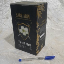 فروت ست. FRUIT SET. وزن 1 کیلو گرم. شرکت سبز آریا. بسته بندی مشکی رنگ. پودری