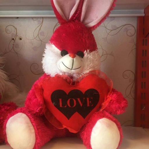 عروسک خرگوش قلب به دست