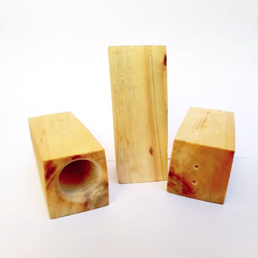 نمکدان چوبی مجموعه 3 عددی 