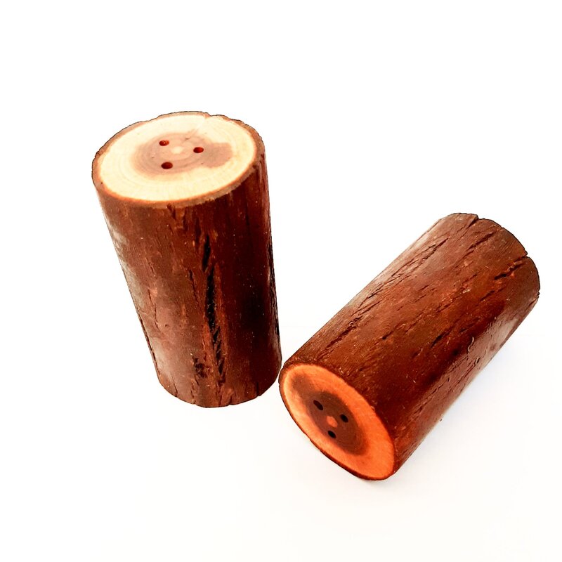 نمکدان و فلفل پاش چوب طبیعی مجموعه دو عددی