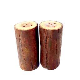 نمکدان و فلفل پاش چوب طبیعی مجموعه دو عددی