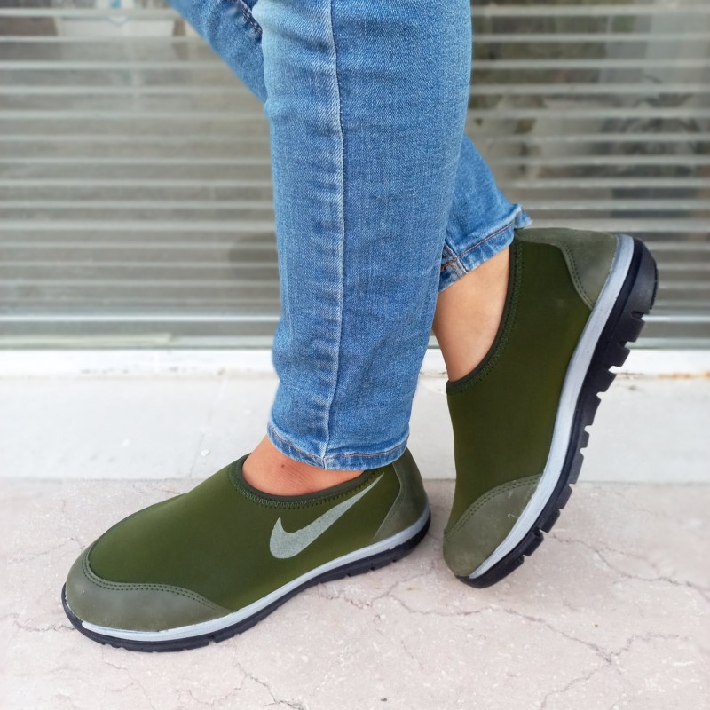 کفش پیاده روی طبی کفش راحتی زنانه رنگ سبز 