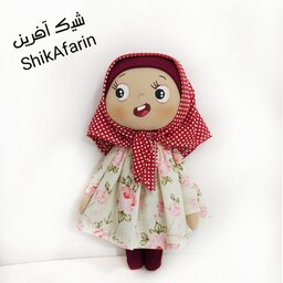 عروسک دستدوز  کاملاً  ایرانی ماهگل