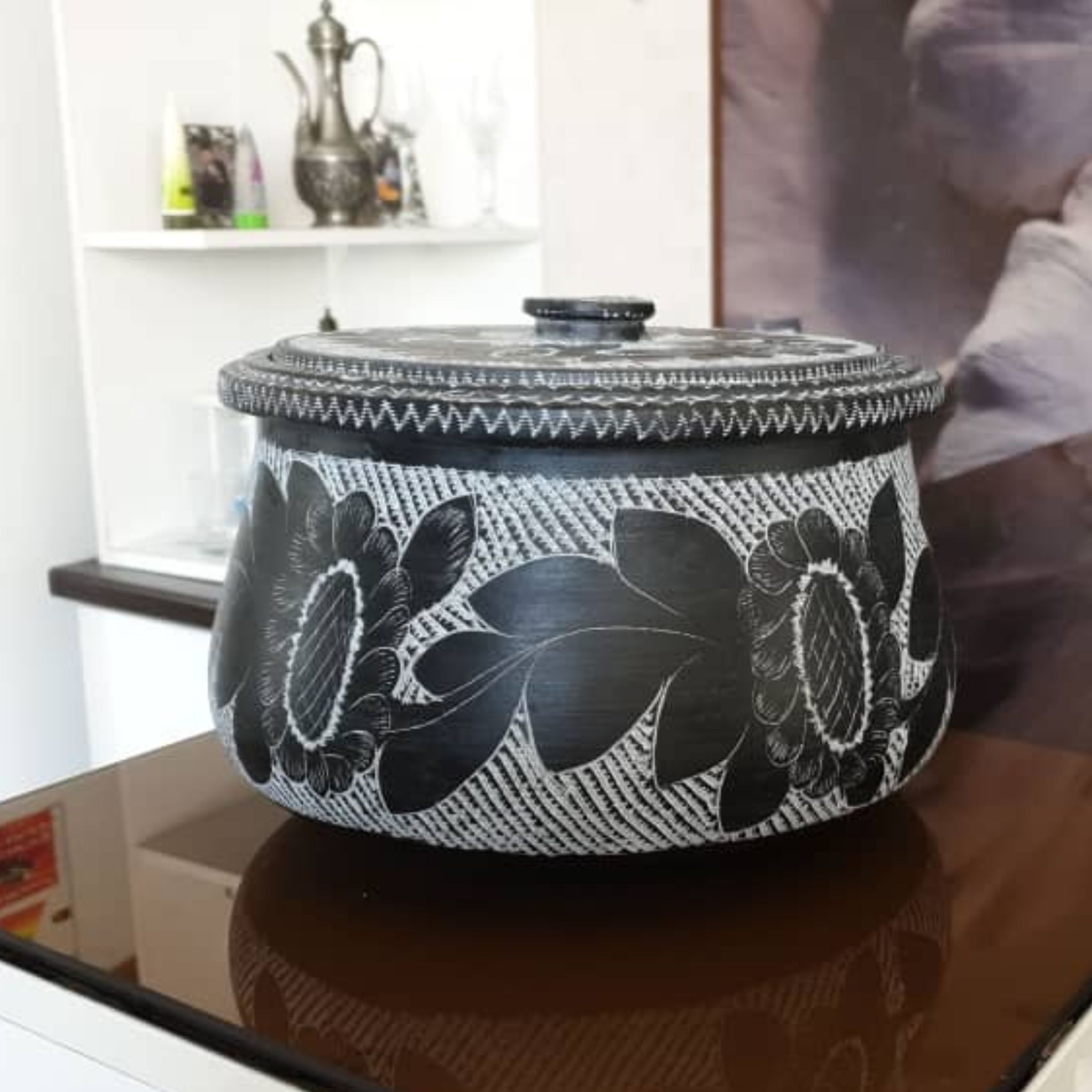 دیزی سنگی قلم زنی شده 10 نفره
