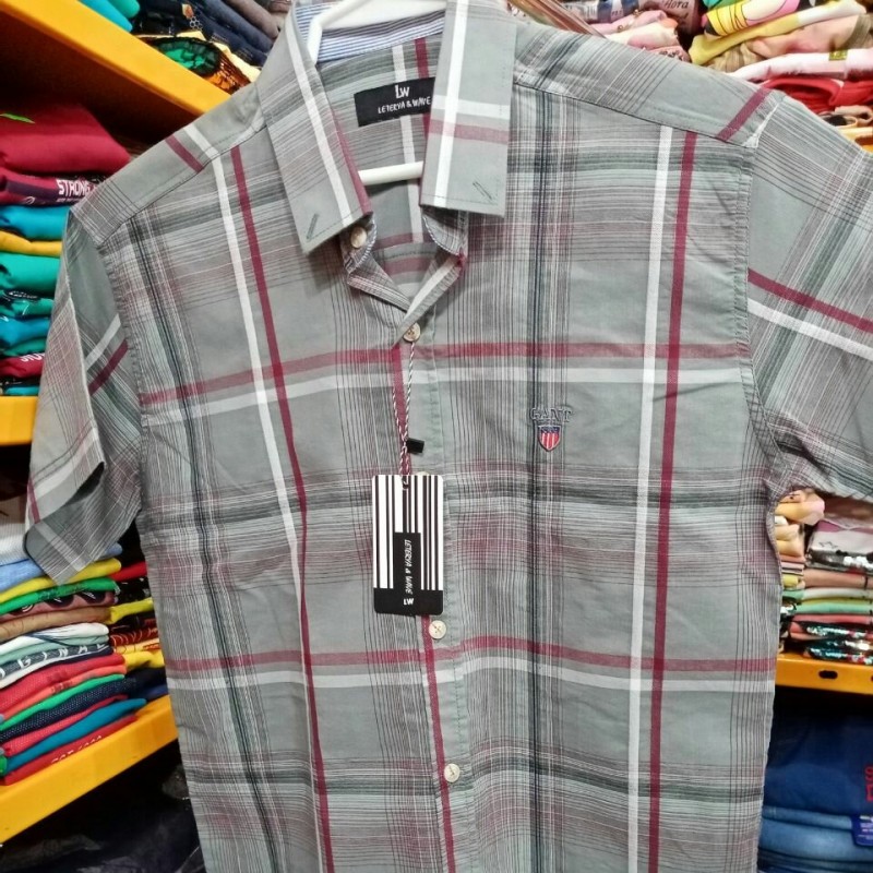 پیراهن مردانه اندامی ، آستین کوتاه ، 4 سایز و رنگبندی