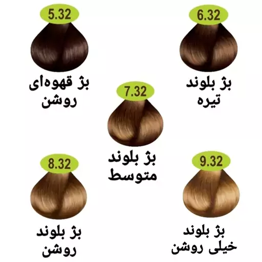 رنگ مو ماکادامیا سری بژ 5 رنگ به همراه اکسیدان 6% یا 9%