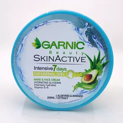 کرم مرطوب کننده گارنیک مدل Aloevera and Avocado حجم 200 میل