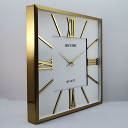 ساعت دیواری آرتمیس مدل 2026 گلد (طلایی) صفحه سفید