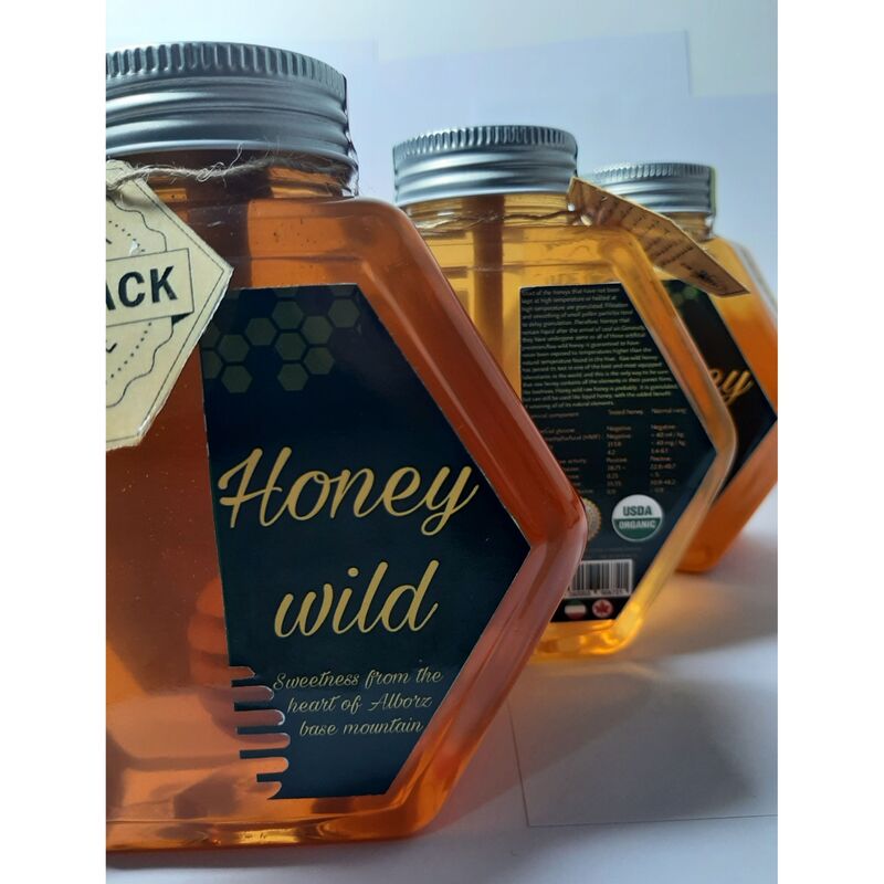 عسل چهل گیاه بهارنارنج گون آویشن یونجه ژل رویال Honey wild صادراتی به شرط آزمایش