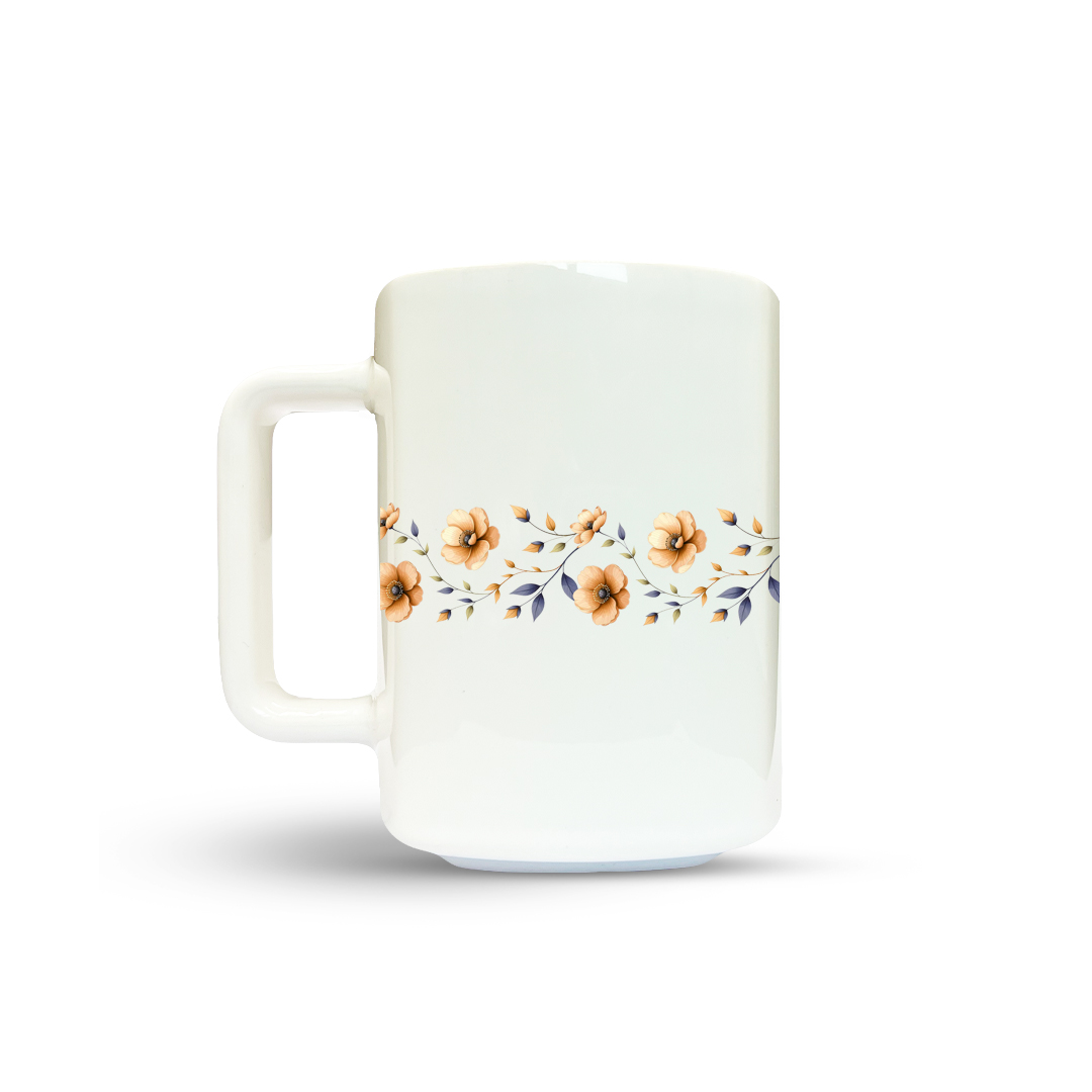 ماگ طرح گل نارنجی کد 3037