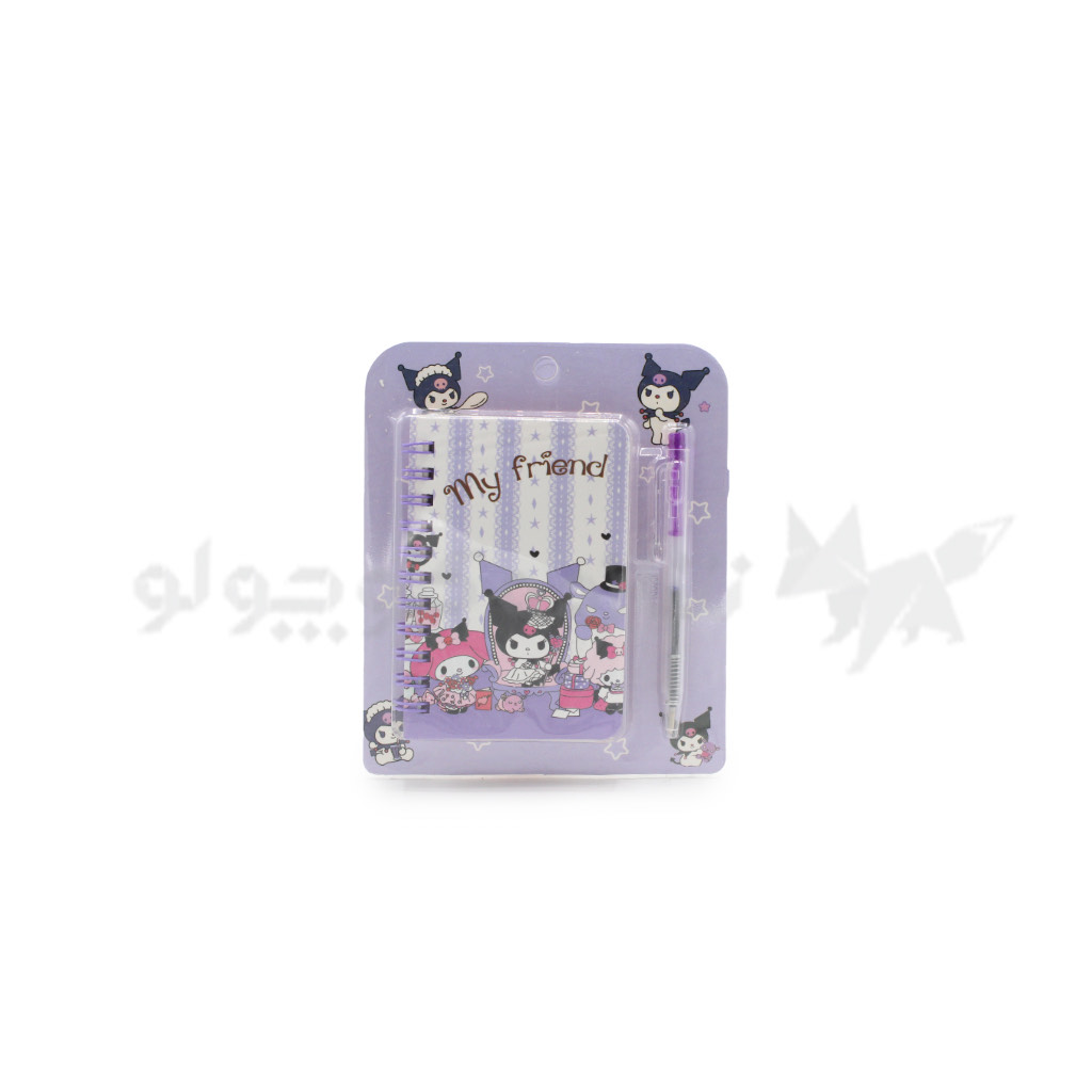 دفترچه یادداشت سیمی خودکاردار طرح کرومی کد: E-001