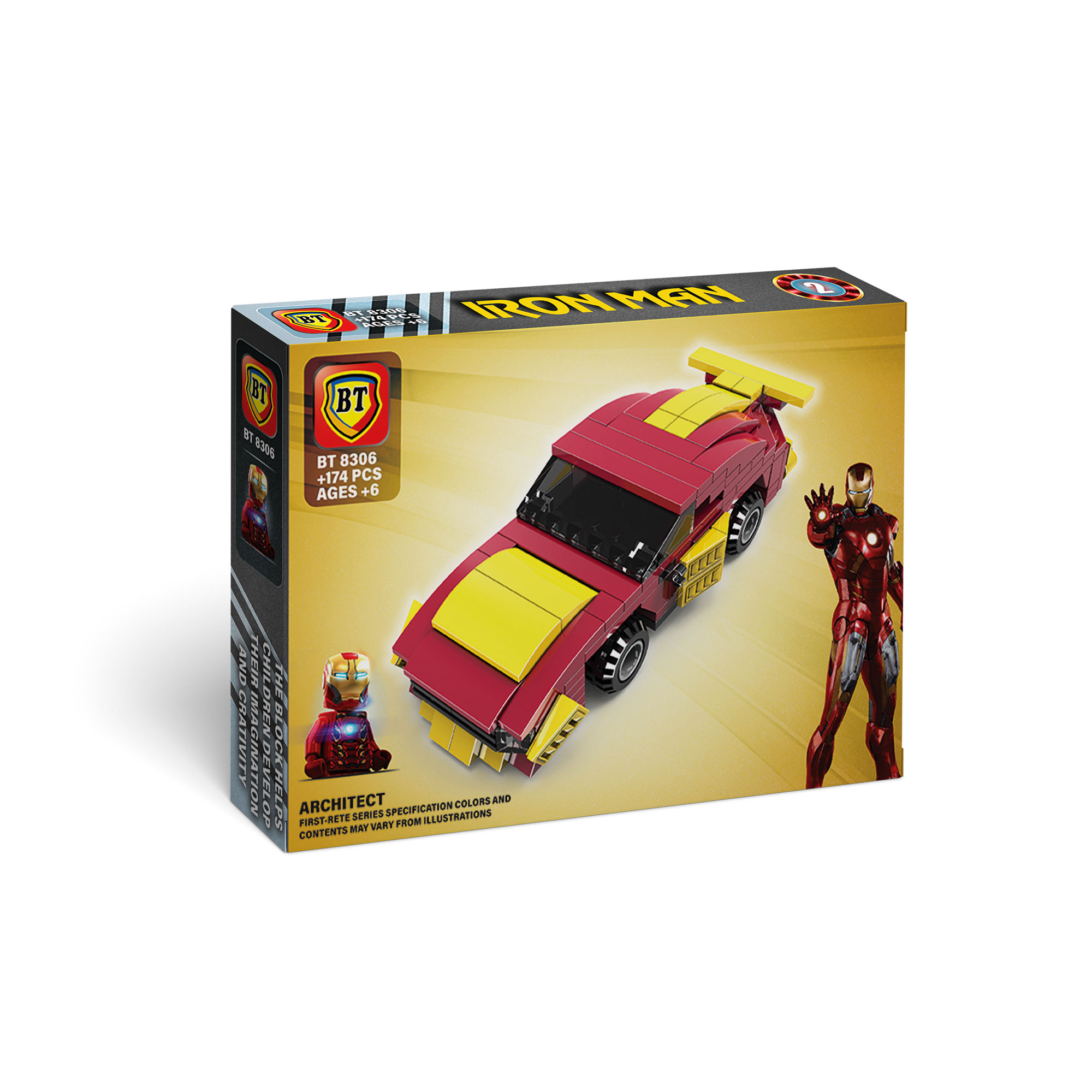 لگو 174 قطعه ماشین آیرون من BT کد: BT 8306