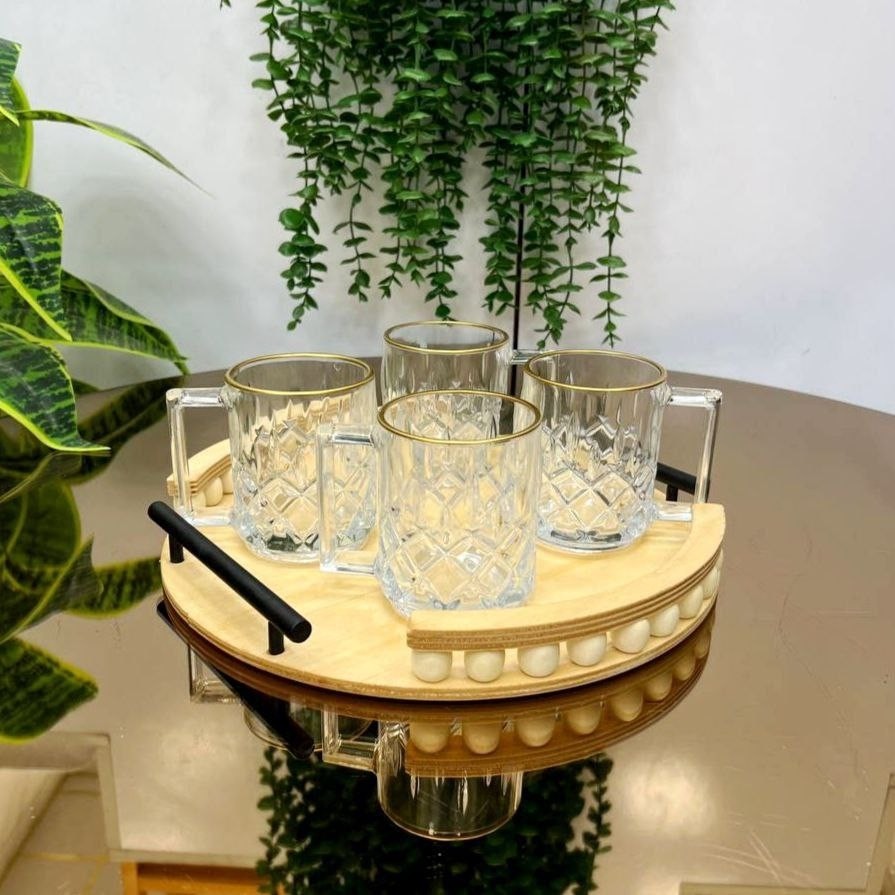 سینی مهره دار دسته فلزی گرد