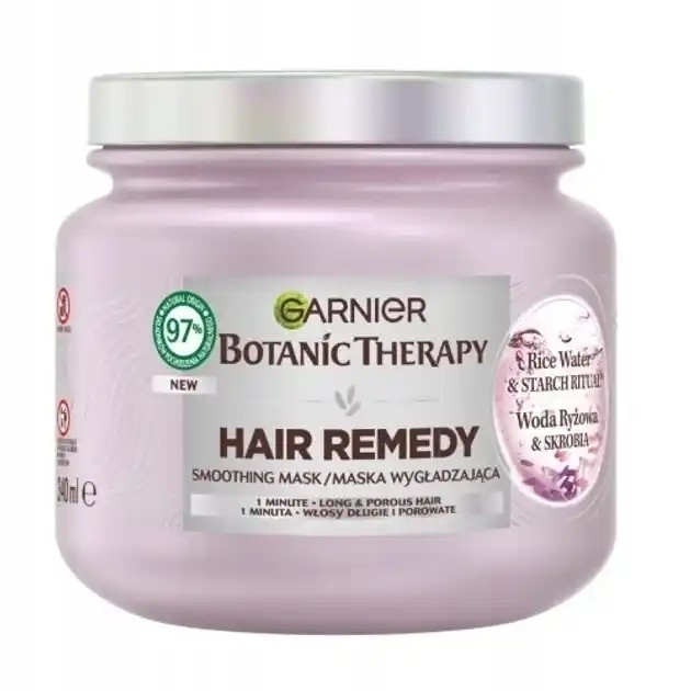 ماسک موی نرم کننده گارنیر سری Botanic Therapy حاوی آب برنج و نشاسته 340 میل