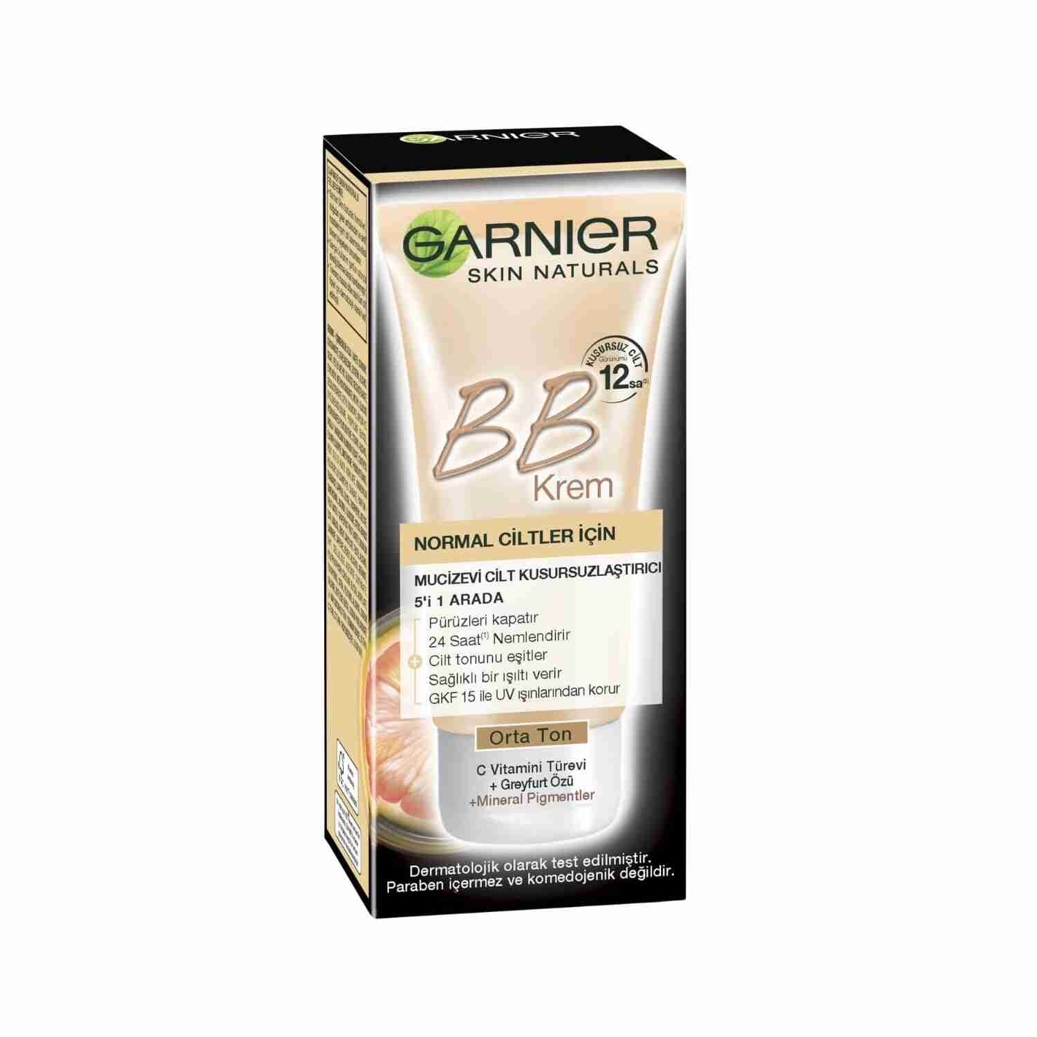 بی بی کرم گارنیر 5in1 رنگ متوسط حجم 18 میلی