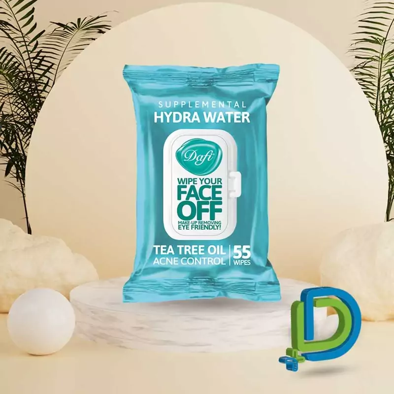 دستمال مرطوب درب دار دافی مدل HYDRA WATER بسته 55 عددی