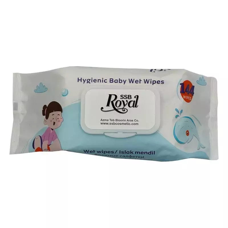 دستمال مرطوب کودک رویال اس اس بی 144 برگ ( طرح کارتونی )