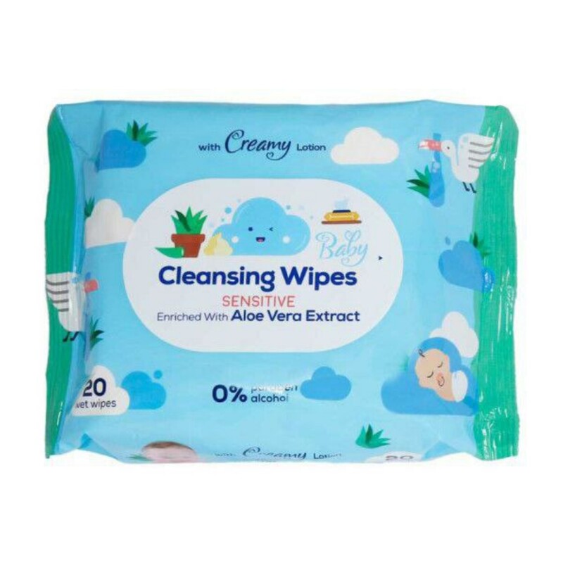 دستمال مرطوب کودک حاوی آلوئه ورا کانواس