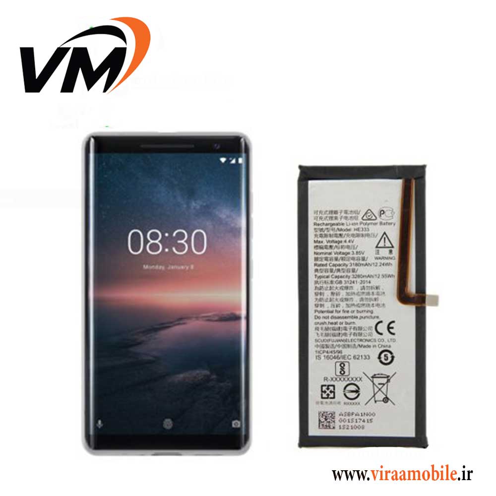 باتری اصلی نوکیا Nokia 8 Sirocco - HE333