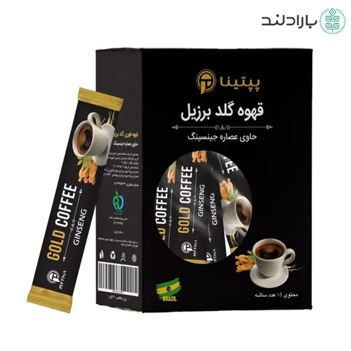 قهوه گلد با جینسینگ ساشه 15 عددی پپتینا