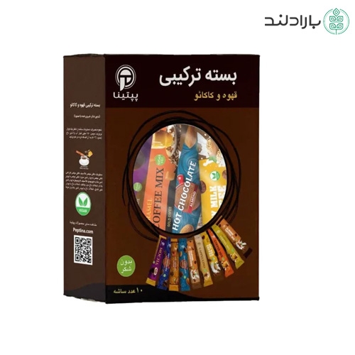 بسته ترکیبی قهوه و کاکائو (شیرین شده با استویا) 10 ساشه ای