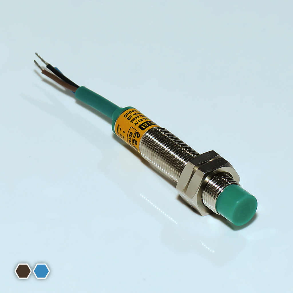 سنسور القایی تبریز سنسور، NPN-NC، قطر 14، چهارپین، فاصله تشخیص 5mm، کد IS1405-CN